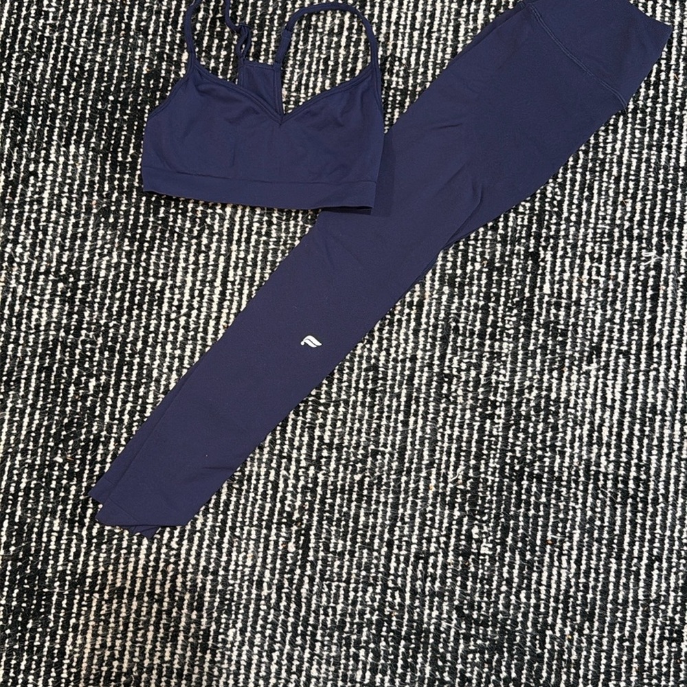 Fabletics Navy Racerback Sports Bra - Picture 3 of 4